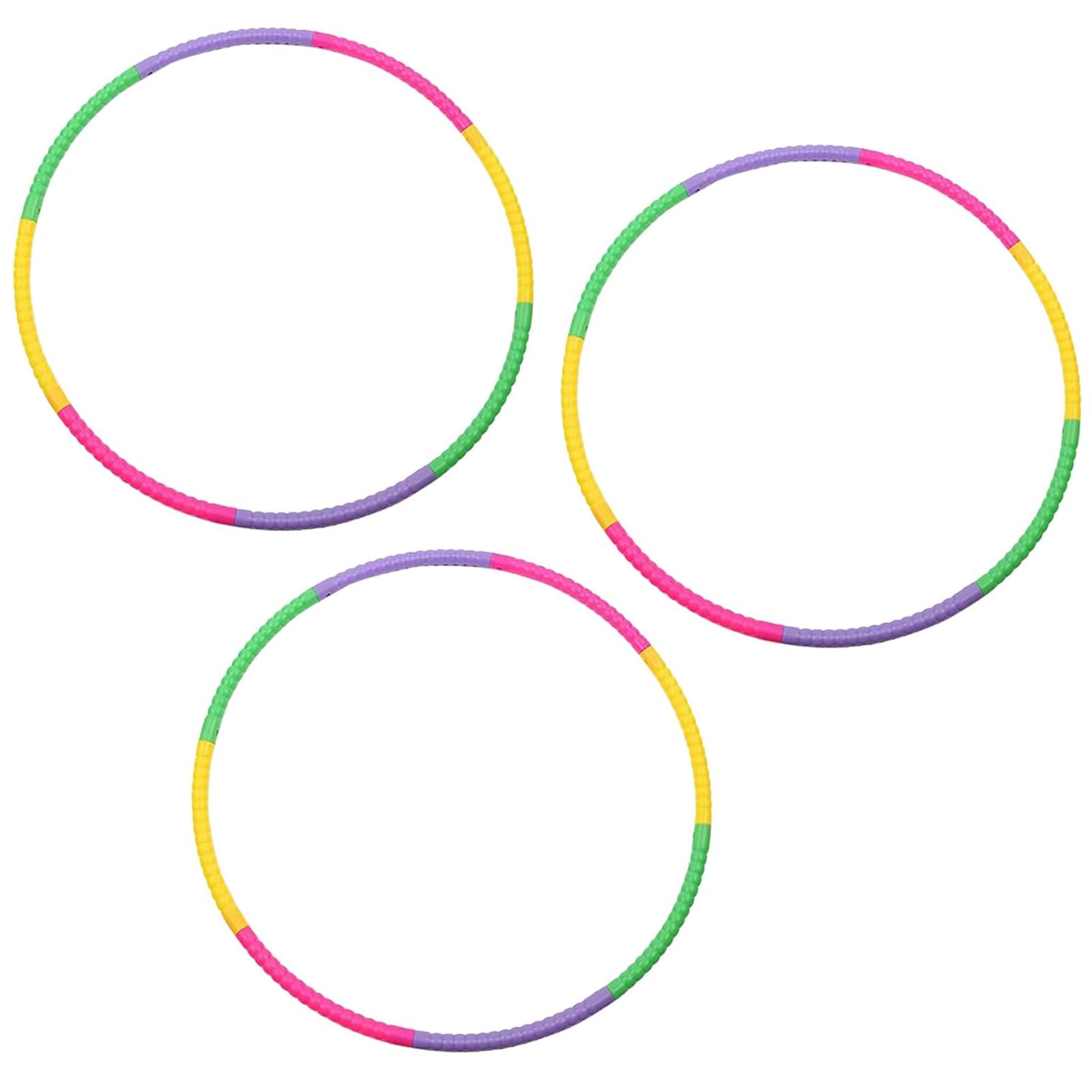 3PCS Hula Hoop Collapsible Hula Hoop Weighted Hula Hoop Adjustable Hula Hoops, Ideal for Dancing Games, Swimming, Pet Training, for People with Smaller Body Frames Over 15 Years Old