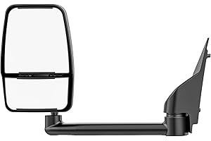 WHALEMOTOR Driver Side Tow Mirror Compatible with 2003-2019 Chevy Express/GMC Savana 1500 2500 3500, Left Side Manual Folding Adjustable Towing Van Mirrors Replacement