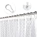 Kalokelvin EVA 6G Shower Curtain Liner Waterproof with 12 Metal Hooks 72x72 Inches - 3D Circle