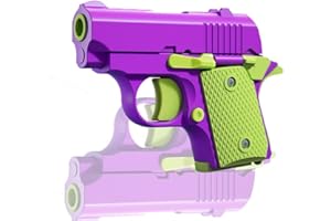 GAIGISFUR Fidget Toys Adults,1911 3D Printed Small Pistol Toys, Stress Relief Pistol Toys for Adults, Suitable for Relieving ADHD, Anxiety, Suitable Toys for Adults and Kids, Best Gift for Friends(Purple&Green)