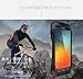 Note 5 Case,Perstar Shockproof Dust/Dirt/Snow Proof Aluminum Metal Gorilla Glass Protection,4-layer Protection Small Waist Cover Case for Galaxy Note 5(Water/dirt/shock Proof)(2015 New)(Red)