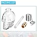 LANMU Molded Glass Table Torch, Outdoor Patio Garden Torch, DIY Skeleton Tabletop Decor, Skull Torch for Party/ Halloween/ Thanksgiving/ Christmas