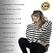 Nursing Breastfeeding Cover Scarf - Baby car seat Canopy Multi-Use Stretchy, BONUS Pillow case and eBook, carseat covers Universal Fit Best Baby Shower Gift