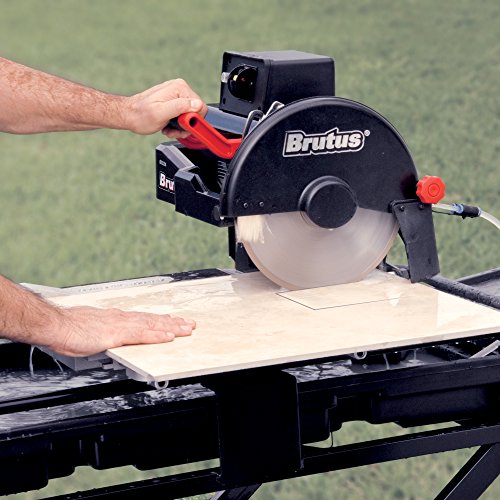 Brutus 61024BR Professional Tile Saw with 10-Inch Diamond Blade, 1-1/2 HP Motor and Stand, 24-Inch