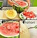 Watermelon Knife Slicer Corer Server Tongs and Melon Baller by ZATIANI #1 High Quality 304 Stainless Steel , SMOOTH SILICONE HANDLE Dishwasher Safe and KID-FRIENDLY