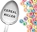 Weenca Practical Gifts for Dad, Laser Engraved Spoon Cereal Killer, Emotional Gift for Dad, Fun Gifts for Dad Who Wants Nothing, Stainless Steel Ice Cream Spoon