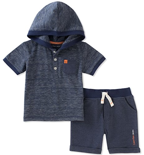 Calvin Klein Baby Boys Pieces Hooded Shorts Set Guyana Ubuy