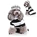 LUCKSTAR Prisoner Dog Costume - Prison Pooch Dog Halloween Costume Party Pet Dog Costume Clothes Cosplay with Hat for Teddy Pug Chihuahua Cat (Medium)