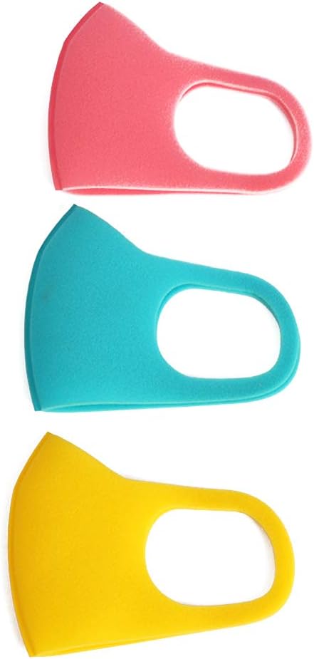 LWAN3 3pcs Sponge Masks, Kids Breathable Mouth Face Mask Respirator, Anti Dust Haze Air Pollution For Outdoor