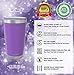 CHILLOUT LIFE 20 oz Stainless Steel Tumbler with Lid - Double Wall Vacuum Insulated Coffee Mug with Splash Proof Lid and Straw for Hot & Cold Drinks, Powder Coated Purple (1 Unit)