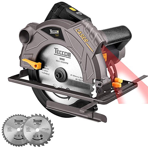 Circular saw teccpo 7-1/4” 5500 rpm saw with laser gu…