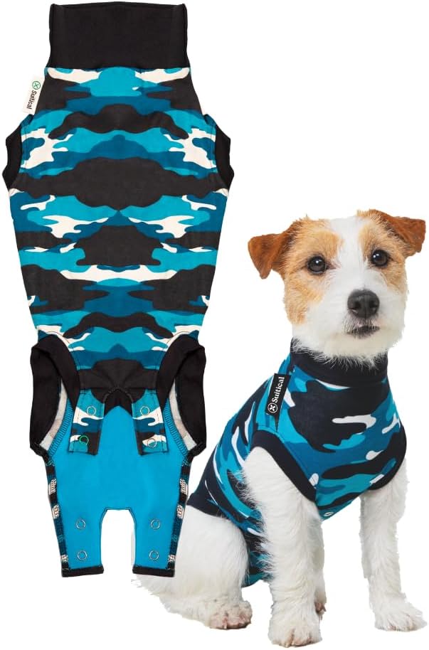 Suitical Recovery Suit Dog XX-Small Blue Camouflage