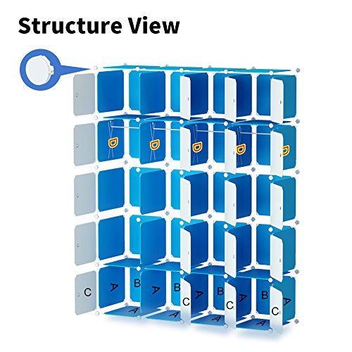 image for MAGINELS Wardrobe Clothes Closet Bedroom Armoire Dresser Cube Storage 