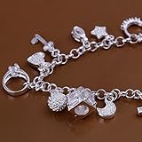 Silver Jewelry Hand Chain Bracelet Ring Cross Ball Thirteen Pendant