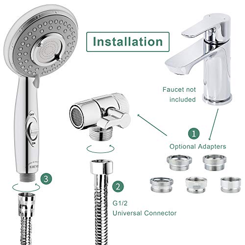 KLLEYNA Shower Head SinkFaucet BathtubBathroomGarden Hose Sprayer