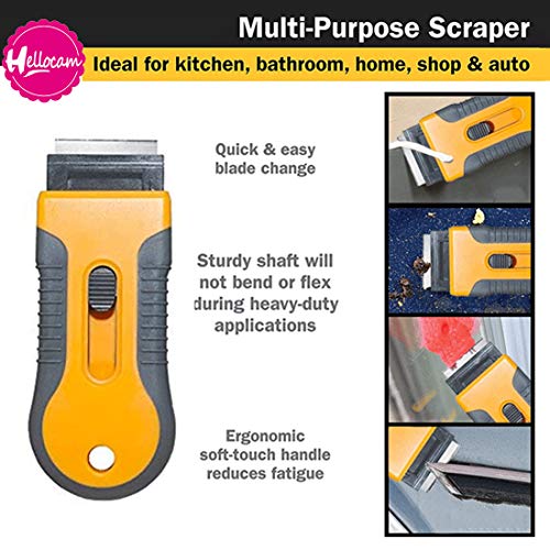 Glass & Ceramic Hob Scraper Cleaner & 15 Spare Replacement Cleaning