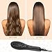 Hair Straightener Brush: Curly/Natural Hair Straightening Brush For Women, For All Hair Types and Lengths-Non Damage Ceramic Plates with Anti-Scald Feature-Adjustable Temperature (H2)