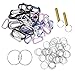 Artbun 40pcs Carabiner Clip D Ring, Spring Carabiner Keychain Assorted Size D Shape Aluminum, Carabiner Clip for Hiking, Bottle, Backpack, Fishing