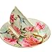 ufengke European Royal Court Tea Cup, Upscale Bone China Coffee Cups Set with Saucer, Flower and Bird Painting, Green