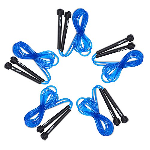 Garage fit 9  adjustable pvc jump rope for cardio fitne…