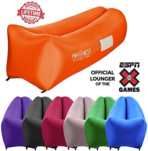 Air Nest Inflatable Lounger 70% Stronger Than Other Outdoor Air Loungers Ships in USA Fast! Inflatable Loungers Perfect for Indoor Outdoor Hangout or Camping Picnics & Music Festival Loungers