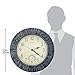 OCEST Large Wall Clock, 13 Inch Indoor Outdoor Clock Waterproof with Thermometer Large Display Silent Non-Ticking Battery Operated Decor Wall Clock for Bathroom Living Room Kitchen Pool Patio Garden