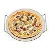 Spetebo Pizzasteen met frame 33 cm – pizza stenen plaat brood baksteen grillsteen
