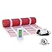 15 sqft Heated Bathroom Floor Mat Kit, 120V Electric Radiant Floor Heat Heating Mat System with Aube Programmable Floor Sensing Thermostat w/Floor Sensor. Tile, Stone, Marble, Laminate, Vinyl, Wood