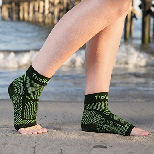 TechWare Pro Ankle Brace Compression Sleeve Relieves Achilles