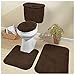 Madison Industries Chocolate Brown 5 Piece Bath Rug and Tank Set