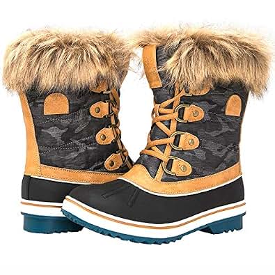 GLOBALWIN Women's 1837 Camouflage Snow Boots – Winter Ankle Boots With Faux Fur Trim - View #14