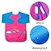 Chanaco Kids Art Smocks, 2 Pack Children Art Smocks Waterproof Artist Painting Aprons Long Sleeve with 3 Pockets for Age 2-6 Years(2 Pack (Red & Pink))