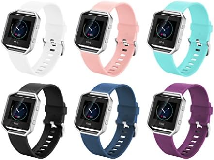 Tonsya 6PCS Fitbit Blaze Bands Small Large Women Men, Classic Replacement For Fitbit Blaze Smart Fitness Watch /Fitbit Blaze Wristbands No Tracker