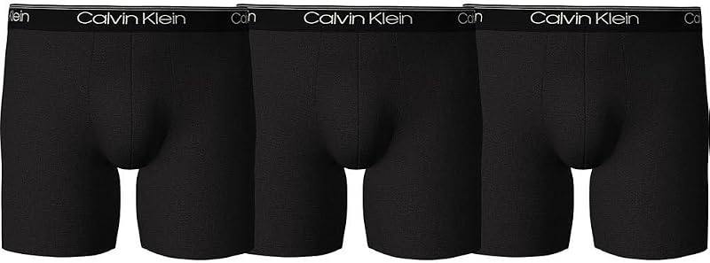 Homme Lot de 3 Boxer Briefs Stretch, Noir (Black), XL