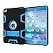 iPad Mini 4 Case, VPR iPad Mini 4 Case 3 in 1 Hybrid Armor Shockproof Full Body Protective Kickstand Case for Apple iPad Mini 4 (Black+Blue)