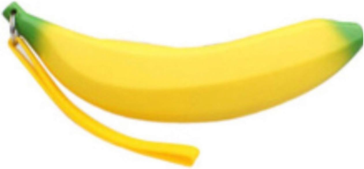 m7market Silicone Banana Pencil Kit Stationary Organizer Case Cosmetic Bag Make Up Pouch School Supply Office Supplies Coin Purse