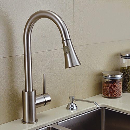 Ergo Kitchen Faucet Single Handle - Kitchen Faucet Pull Out, Single Lever Kitchen Faucet Brushed Nickel Finish by Ergo Kitchen Faucets
