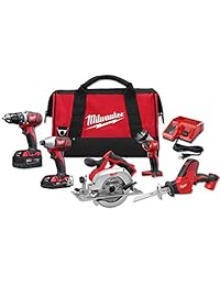 Milwaukee M18 Combo sin cable de iones de litio de 18 voltios (5 herramientas).