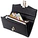 Women's Long Litchi Grain Leather Lock the Chain Card Holder Zipper Hand Bag Wallet