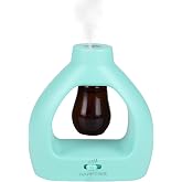 HAPPTWS Waterless Essentil Oil Diffuser Set - Cordless Diffuser 3 Timer Settings Battery Operated for Bedroom Yoga Studio Bathroom Pet Room-Blue