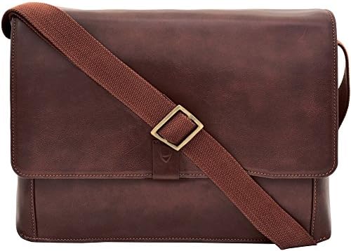 Hidesign Aiden 01 Despatch Bag - Laptop Bag - Messenger Bag - For Men - Travel Bag - Casual Travel - For Work With Adjustable Cotton Webbing Shoulder Strap - Business Bag - Shoulder Bag