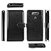 NEXTKIN LG V20 Case, Leather Dual Wallet Folio TPU Cover, 2 Large Pockets Double flap Privacy, Multi Card Slots Snap Button Strap For LG V20 VS995 H990 LS997 H910 H918 US996 - Black