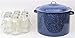 Granite Ware High Capacity Enamel on Steel Water Bath Canner with Chrome Jar Rack, Blue