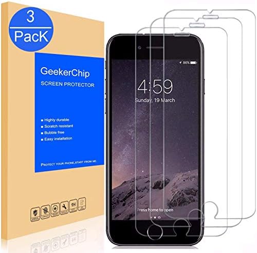 GeekerChip iPhone 6/6S Screen Protector[3 pack], 3 Pack iPhone 6/6S glass Edition Genuine Tempered glass Screen Protector Guard Cover