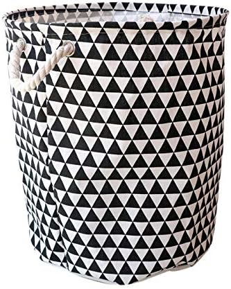 ENERGMiX Tela Blanco Y Negro Simple Ins Plegable Impermeable Cesta De