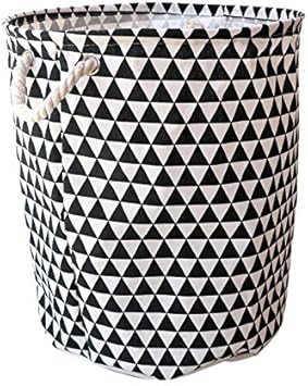 ENERGMiX Tela Blanco Y Negro Simple Ins Plegable Impermeable Cesta De