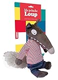 Image de Ma peluche Loup habillée : Marinière et jean
