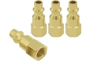 Joywayus 4PCS 1/8 Inch NPT Female Industrial Air Hose Quick Connect Air Plug Fittings