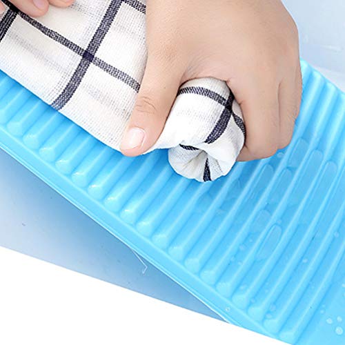 TOPBATHY Household Washboard and Gloves Set Plastic Laundry Washing