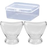 Boyizupha&reg; 2 Pcs Glass Eye Wash Cup for Eye Rinse with Storage Container
